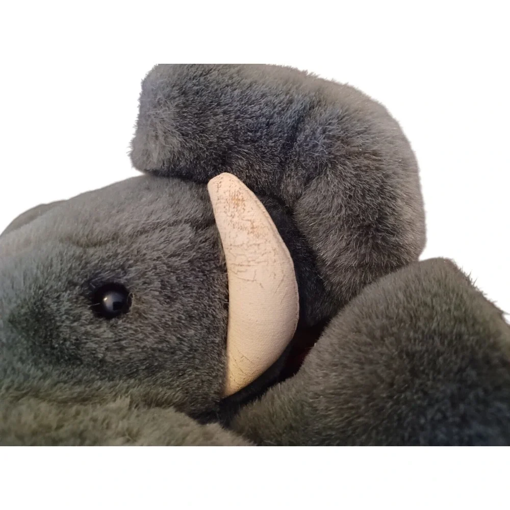 Vintage Dakin Elephant Plush Grey Stuffed‎ Animal Large Ears Red Tag 1980s 1990s